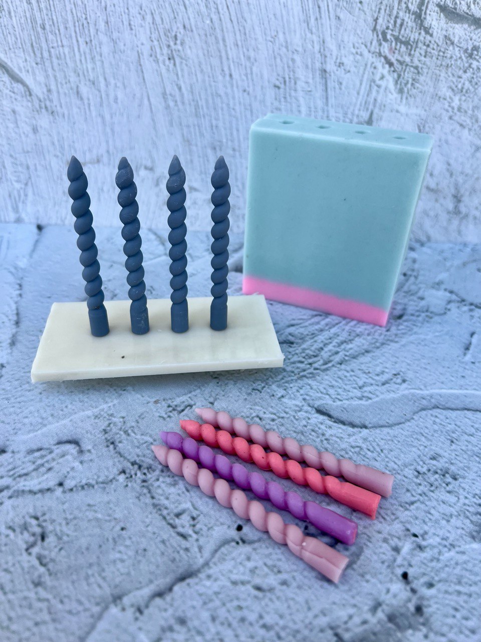 unicorn mini candle with silicone mold