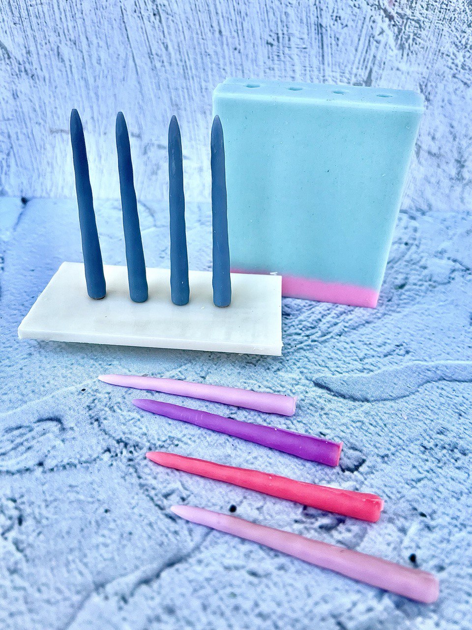 mini candle with silicone mold