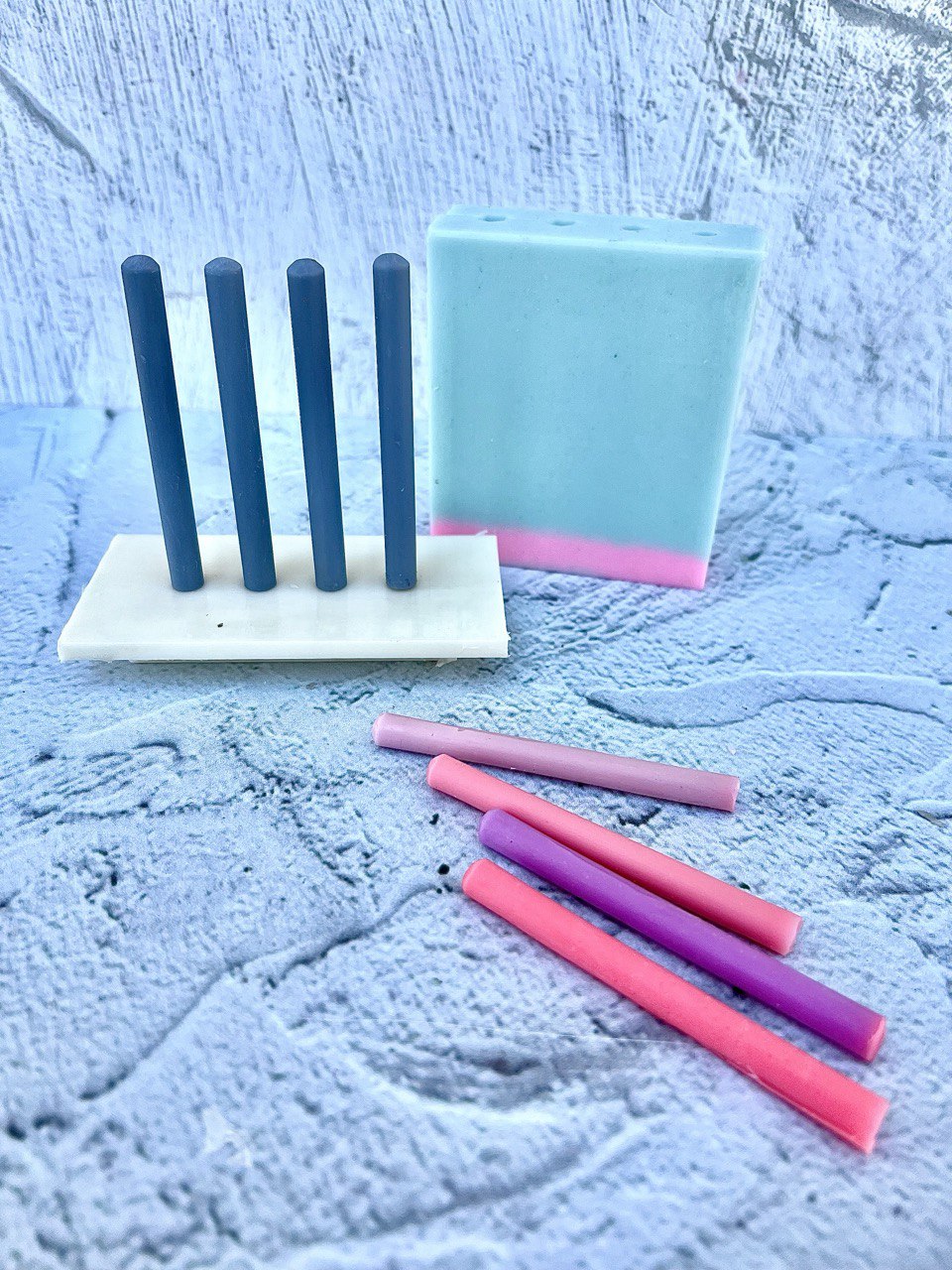 mini candle with silicone mold